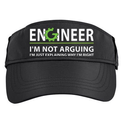 Engineer Im Not Arguing Funny Engineering Quote Engineers Adult Drive Performance Visor