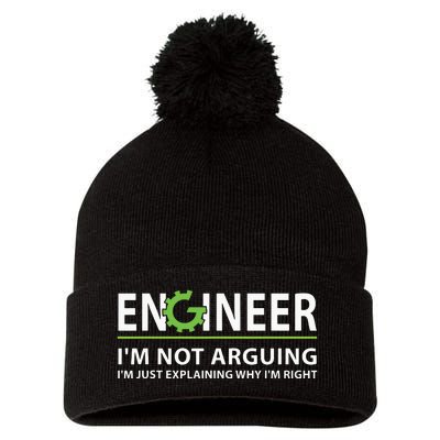 Engineer Im Not Arguing Funny Engineering Quote Engineers Pom Pom 12in Knit Beanie