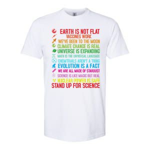 Earth Is Not Flat Vaccines Work Climate Change Science Funny Gift Softstyle CVC T-Shirt