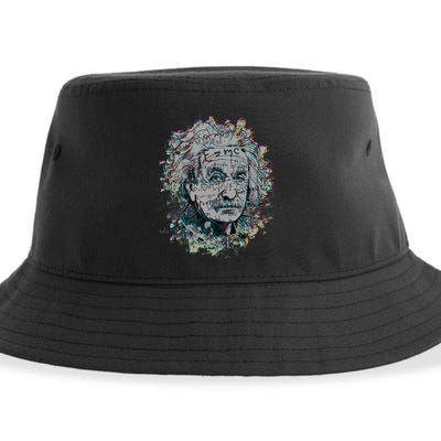 Einstein Paint Splatter Sustainable Bucket Hat