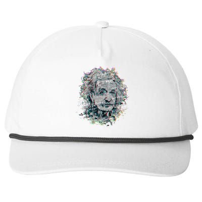 Einstein Paint Splatter Snapback Five-Panel Rope Hat