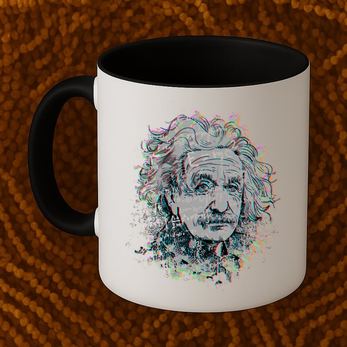 Einstein Paint Splatter Mug