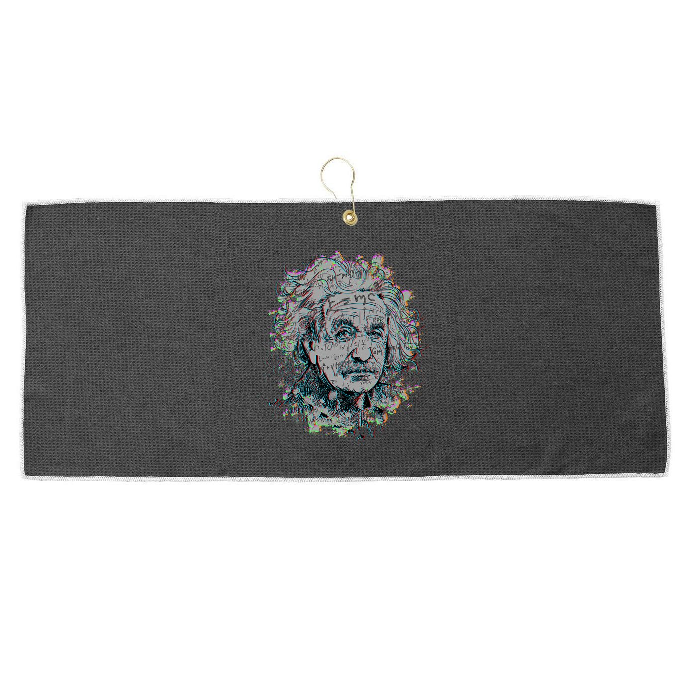 Einstein Paint Splatter Large Microfiber Waffle Golf Towel