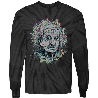 Einstein Paint Splatter Tie-Dye Long Sleeve Shirt