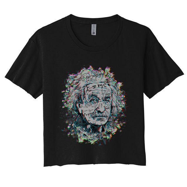 Einstein Paint Splatter Crop Top