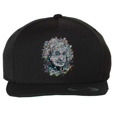 Einstein Paint Splatter Wool Snapback Cap