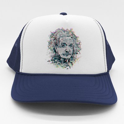 Einstein Paint Splatter Trucker Hat