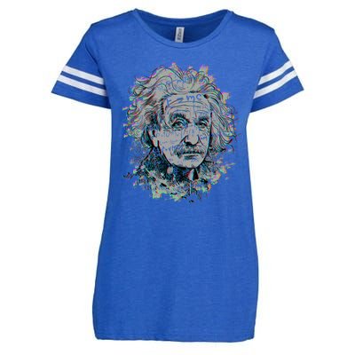 Einstein Paint Splatter Enza Ladies Jersey Football T-Shirt