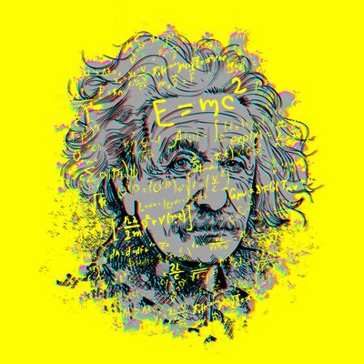 Einstein Paint Splatter T-Shirt