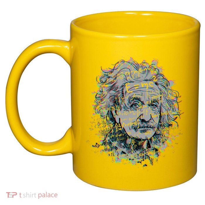 Einstein Paint Splatter 11oz C Handle Ceramic Mug