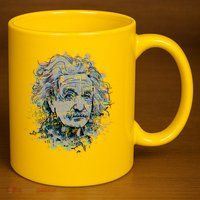 Einstein Paint Splatter 11oz C Handle Ceramic Mug