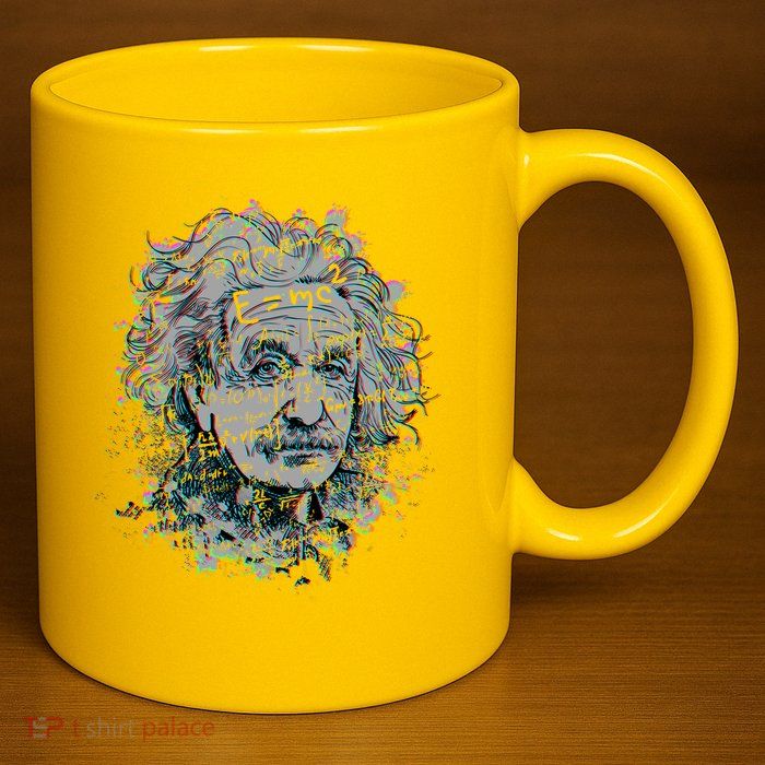 Einstein Paint Splatter 11oz C Handle Ceramic Mug