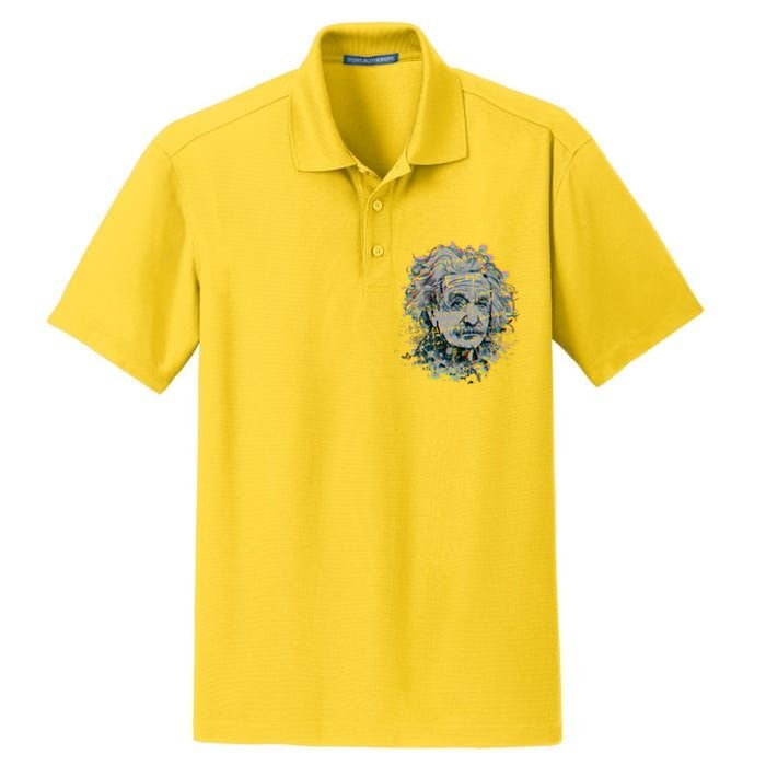 Einstein Paint Splatter Dry Zone Grid Polo