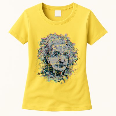 Einstein Paint Splatter Womens T-Shirt