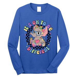 Elephant ItS Ok To Be Different Autism Awareness Tumbler Cool Gift Long Sleeve Shirt