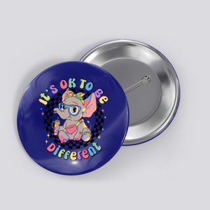 Elephant ItS Ok To Be Different Autism Awareness Tumbler Cool Gift Button