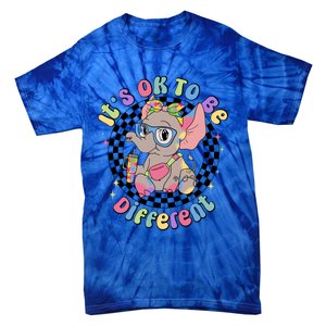 Elephant ItS Ok To Be Different Autism Awareness Tumbler Cool Gift Tie-Dye T-Shirt