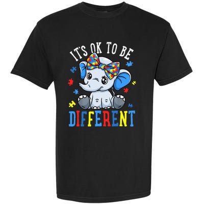 Elephant It's Ok To Be Different Autism Awareness Garment-Dyed Heavyweight T-Shirt