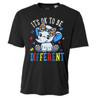 Elephant It's Ok To Be Different Autism Awareness Cooling Performance Crew T-Shirt