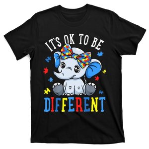 Elephant It's Ok To Be Different Autism Awareness T-Shirt