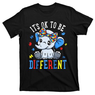 Elephant It's Ok To Be Different Autism Awareness T-Shirt