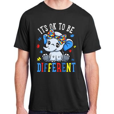 Elephant It's Ok To Be Different Autism Awareness Adult ChromaSoft Performance T-Shirt