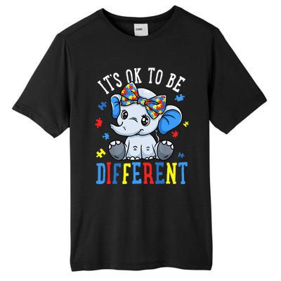 Elephant It's Ok To Be Different Autism Awareness Tall Fusion ChromaSoft Performance T-Shirt