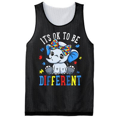 Elephant It's Ok To Be Different Autism Awareness Mesh Reversible Basketball Jersey Tank