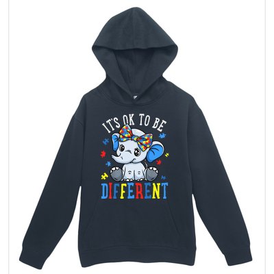 Elephant It's Ok To Be Different Autism Awareness Urban Pullover Hoodie