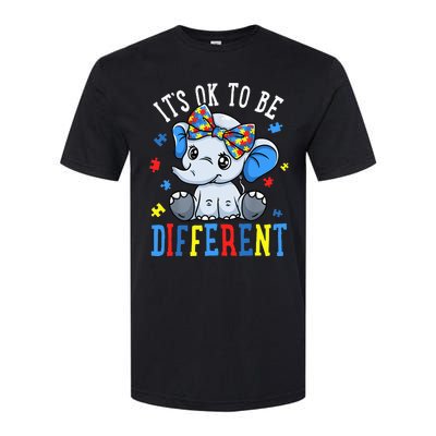 Elephant It's Ok To Be Different Autism Awareness Softstyle CVC T-Shirt