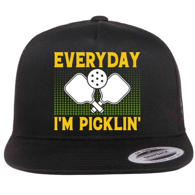 Everyday I'm Picklin' Paddle Pickleball Gift Flatbill Hat