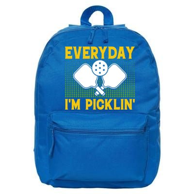 Everyday I'm Picklin' Paddle Pickleball Gift 16 in Basic Backpack