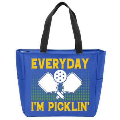 Everyday I'm Picklin' Paddle Pickleball Gift Zip Tote Bag