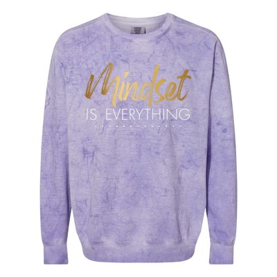 Everything Is Positive Mindset Inspirational Motivational Colorblast Crewneck Sweatshirt