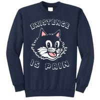 Existence Is Pain Nihilist 1920s Laughing Cat Sweatshirt