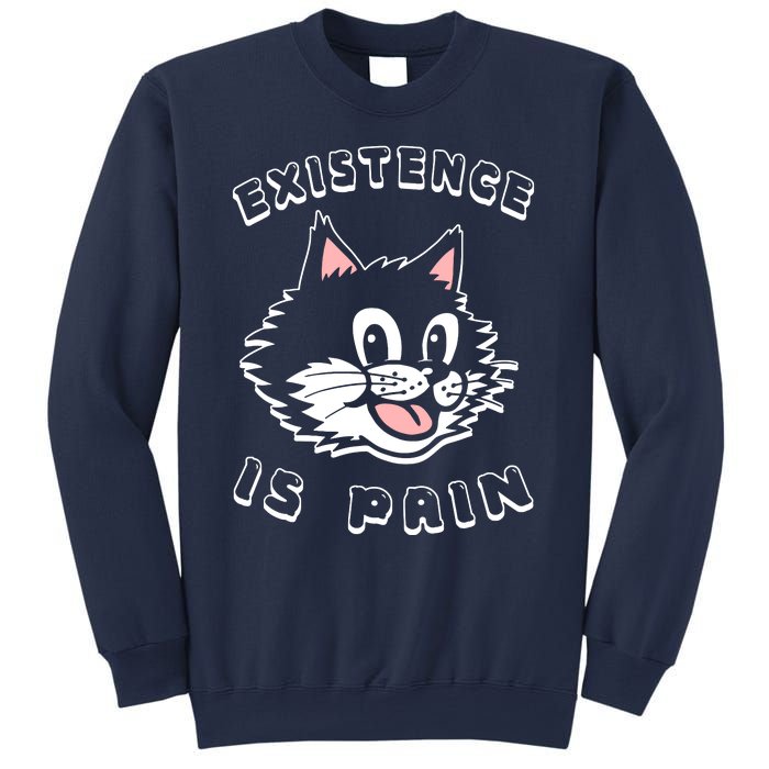 Existence Is Pain Nihilist 1920s Laughing Cat Sweatshirt