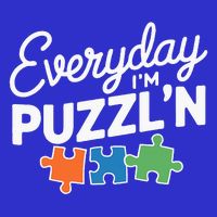 Everyday I'm Puzzlin' Puzzle Master Puzzler Fun Button