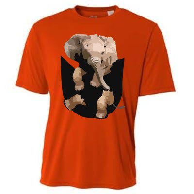 Elephant In Pocket Gifts Funny Elephant Lover Cooling Performance Crew T-Shirt