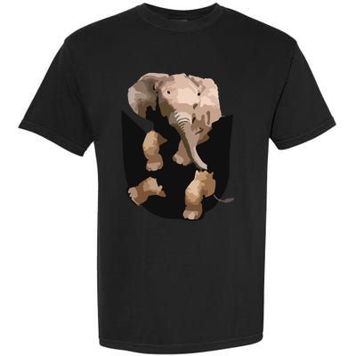 Elephant In Pocket Gifts Funny Elephant Lover Garment-Dyed Heavyweight T-Shirt