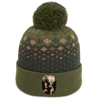 Elephant In Pocket Gifts Funny Elephant Lover The Baniff Cuffed Pom Beanie