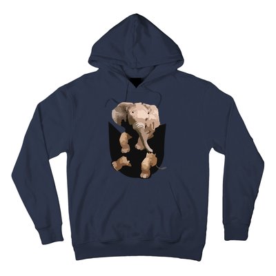 Elephant In Pocket Gifts Funny Elephant Lover Hoodie