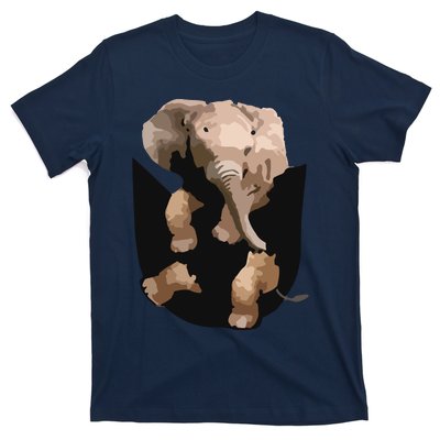 Elephant In Pocket Gifts Funny Elephant Lover T-Shirt