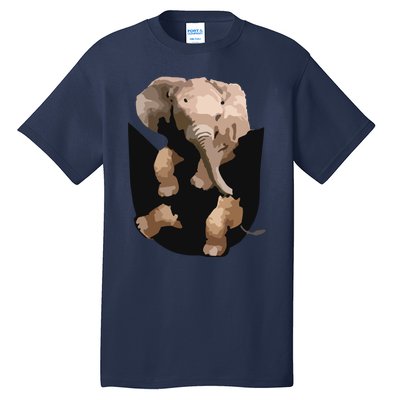 Elephant In Pocket Gifts Funny Elephant Lover Tall T-Shirt