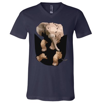 Elephant In Pocket Gifts Funny Elephant Lover V-Neck T-Shirt