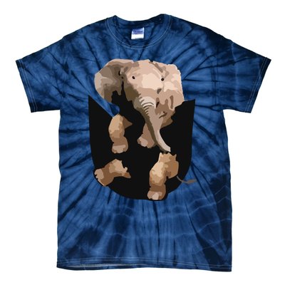 Elephant In Pocket Gifts Funny Elephant Lover Tie-Dye T-Shirt