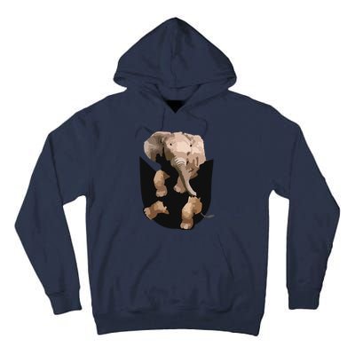 Elephant In Pocket Gifts Funny Elephant Lover Tall Hoodie