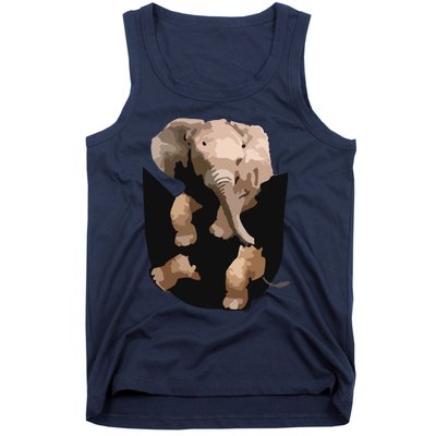 Elephant In Pocket Gifts Funny Elephant Lover Tank Top