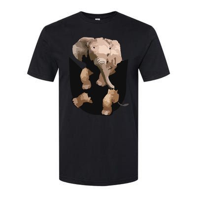 Elephant In Pocket Gifts Funny Elephant Lover Softstyle CVC T-Shirt