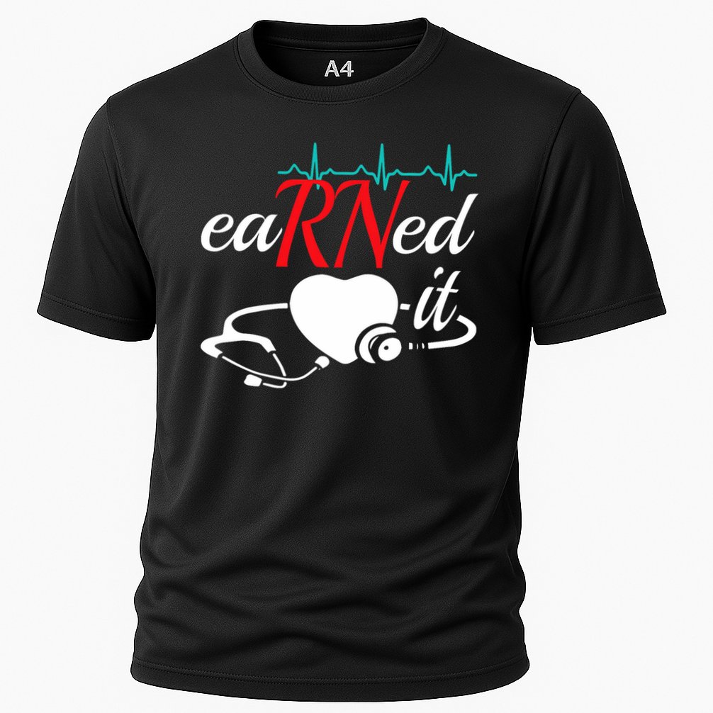 Earned It Rn Nurse Nursing Graduation Cooling Performance Crew T-Shirt