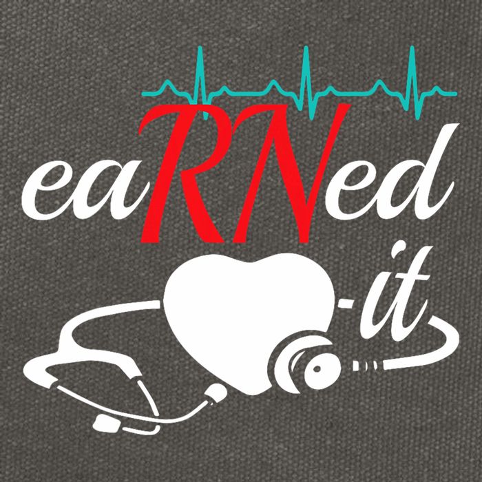 Earned It Rn Nurse Nursing Graduation Cotton Canvas Backpack